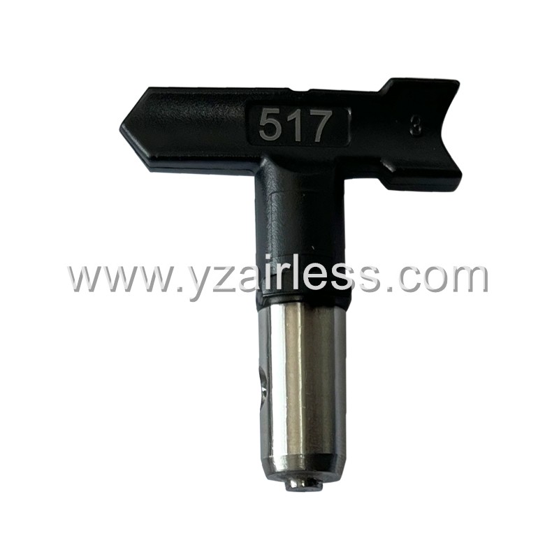 Black reversible airless spray tips